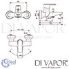 Ideal Standard Connect Air Concept Air Exposed Brushed Gold Bath Shower Mixer Dimensions